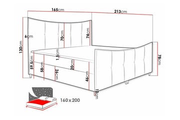 Boisdale Sengeramme 160x200 cm - Grå - Møbler - Senger - Sengeramme & sengestamme