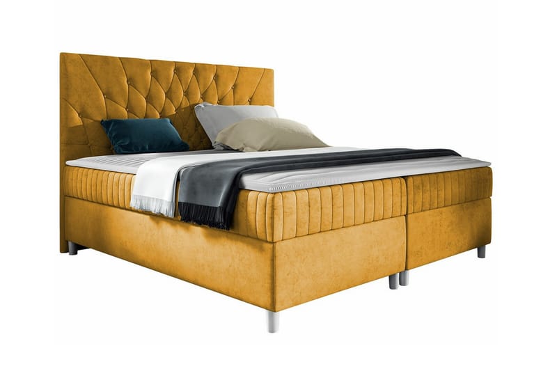 Boisdale Sengeramme 160x200 cm - Gul - Møbler - Senger - Sengeramme & sengestamme