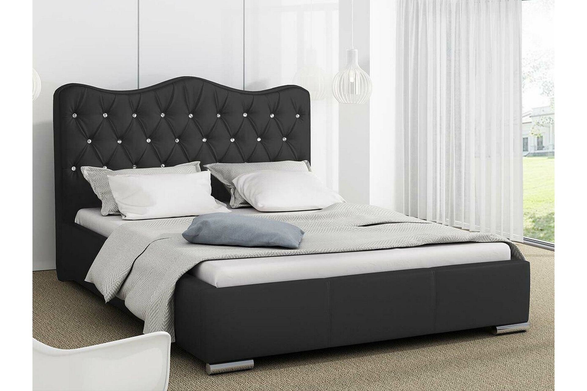 Boisdale Sengeramme 160x200 cm - Svart - Møbler - Senger - Sengeramme & sengestamme