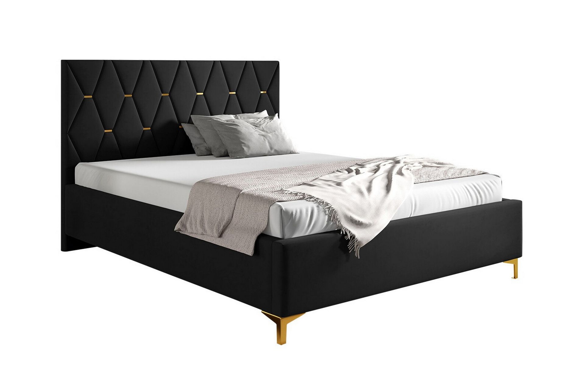 Boisdale Sengeramme 160x200 cm - Svart - Møbler - Senger - Sengeramme & sengestamme