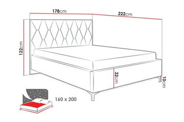 Boisdale Sengeramme 160x200 cm - Møbler - Senger - Sengeramme & sengestamme