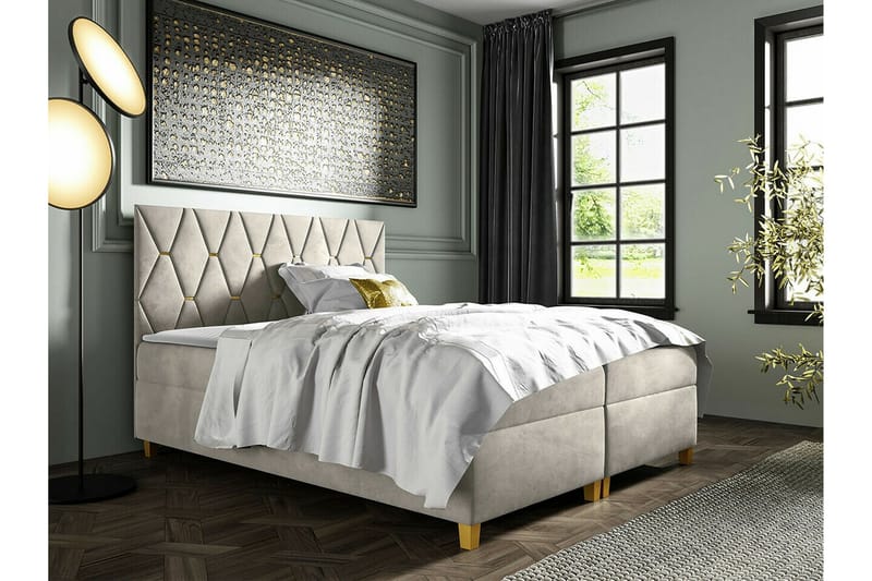 Boisdale Sengeramme 180x200 cm - Beige - Møbler - Senger - Sengeramme & sengestamme