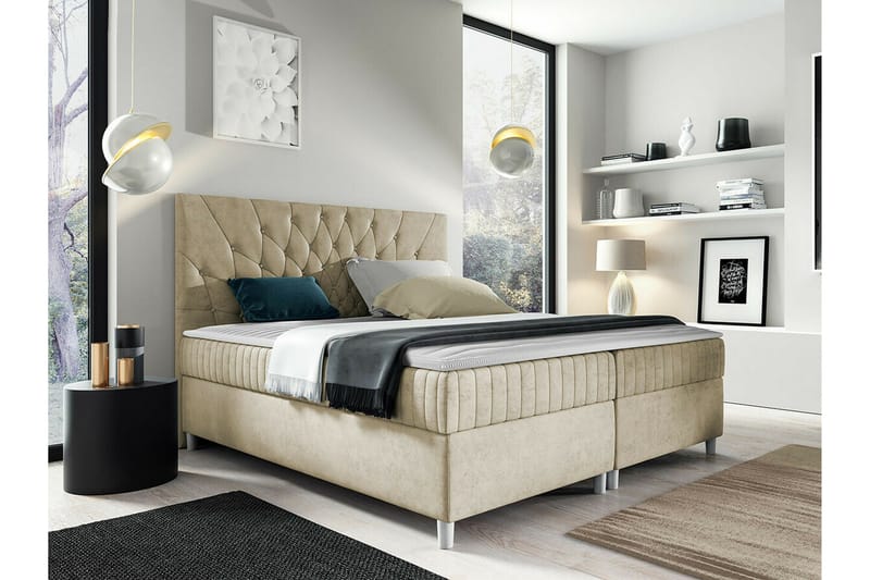 Boisdale Sengeramme 180x200 cm - Beige - Møbler - Senger - Sengeramme & sengestamme