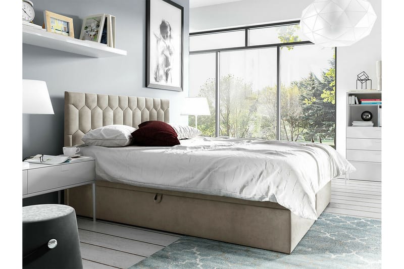 Boisdale Sengeramme 180x200 cm - Beige - Møbler - Senger - Sengeramme & sengestamme