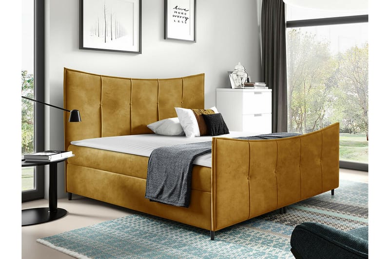 Boisdale Sengeramme 180x200 cm - Gul - Møbler - Senger - Sengeramme & sengestamme