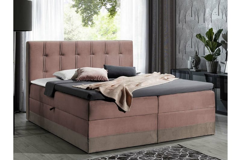 Boisdale Sengeramme 180x200 cm - Lysebrun/Svart - Møbler - Senger - Sengeramme & sengestamme