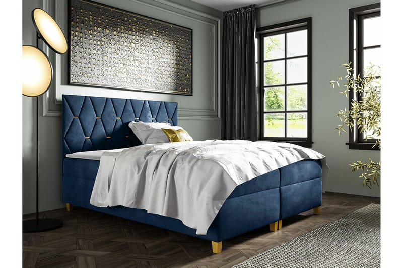 Boisdale Sengeramme 180x200 cm - Mørkeblå - Møbler - Senger - Sengeramme & sengestamme
