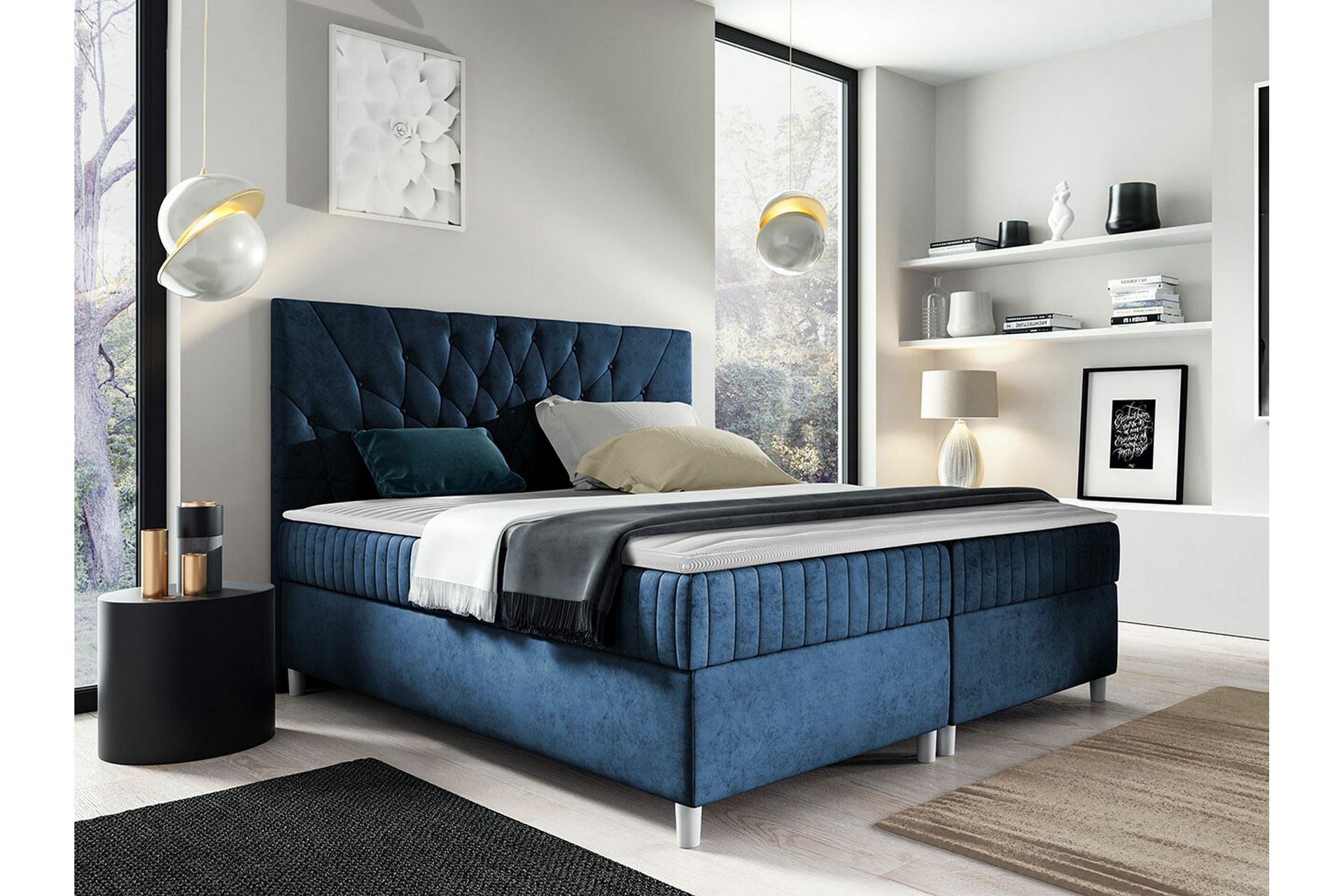 Boisdale Sengeramme 180x200 cm - Mørkeblå - Møbler - Senger - Sengeramme & sengestamme