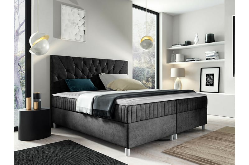 Boisdale Sengeramme 180x200 cm - Mørkegrå - Møbler - Senger - Sengeramme & sengestamme