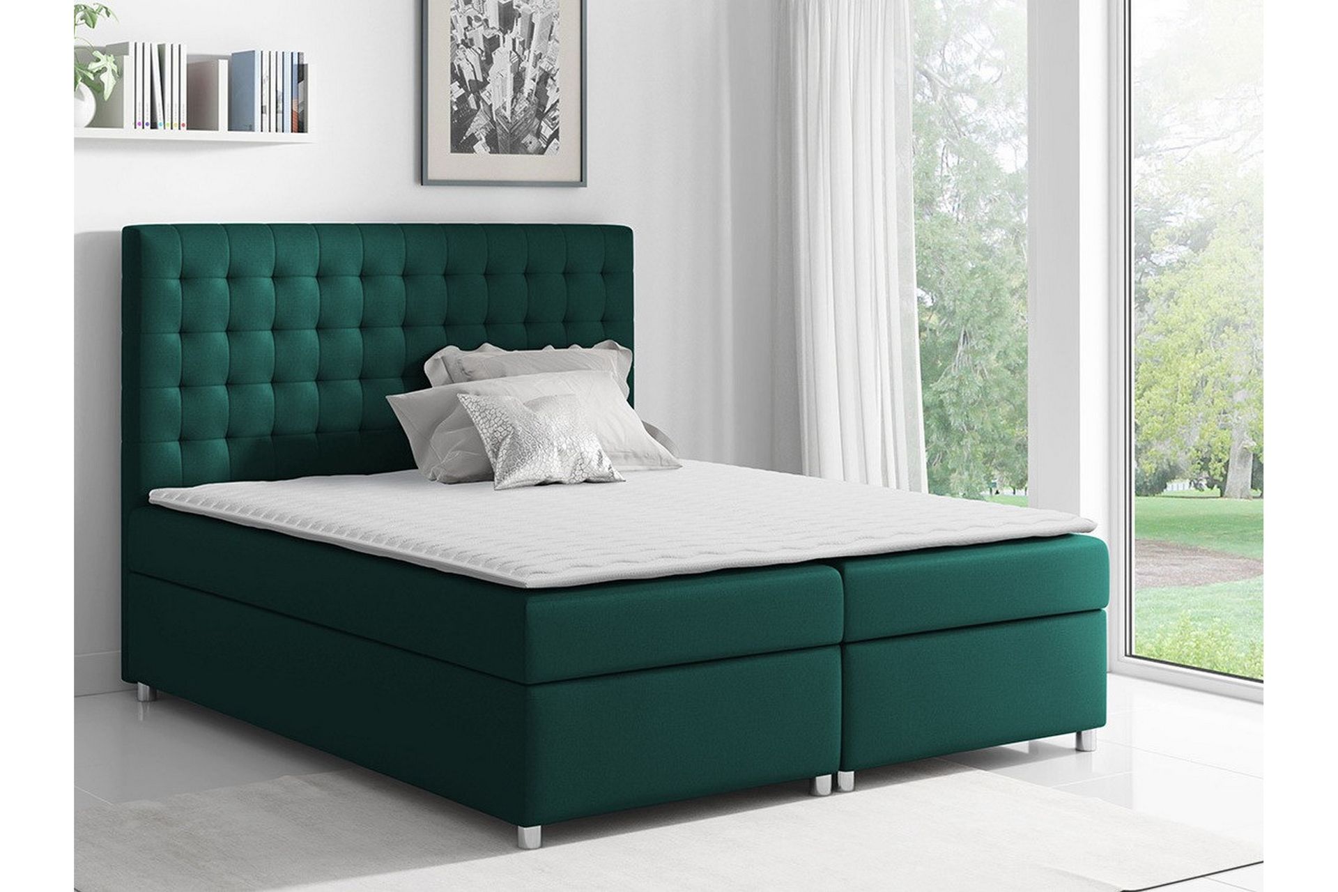 Boisdale Sengeramme 180x200 cm - Mørkegrønn - Møbler - Senger - Sengeramme & sengestamme