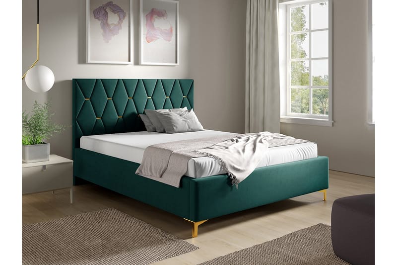 Boisdale Sengeramme 180x200 cm - Mørkegrønn - Møbler - Senger - Sengeramme & sengestamme
