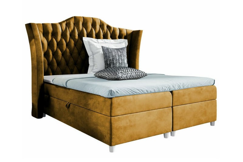 Boisdale Sengeramme 180x200 cm - Mørkegul - Møbler - Senger - Sengeramme & sengestamme