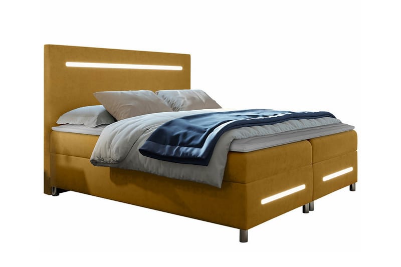 Boisdale Sengeramme 180x200 cm - Mørkegul - Møbler - Senger - Sengeramme & sengestamme