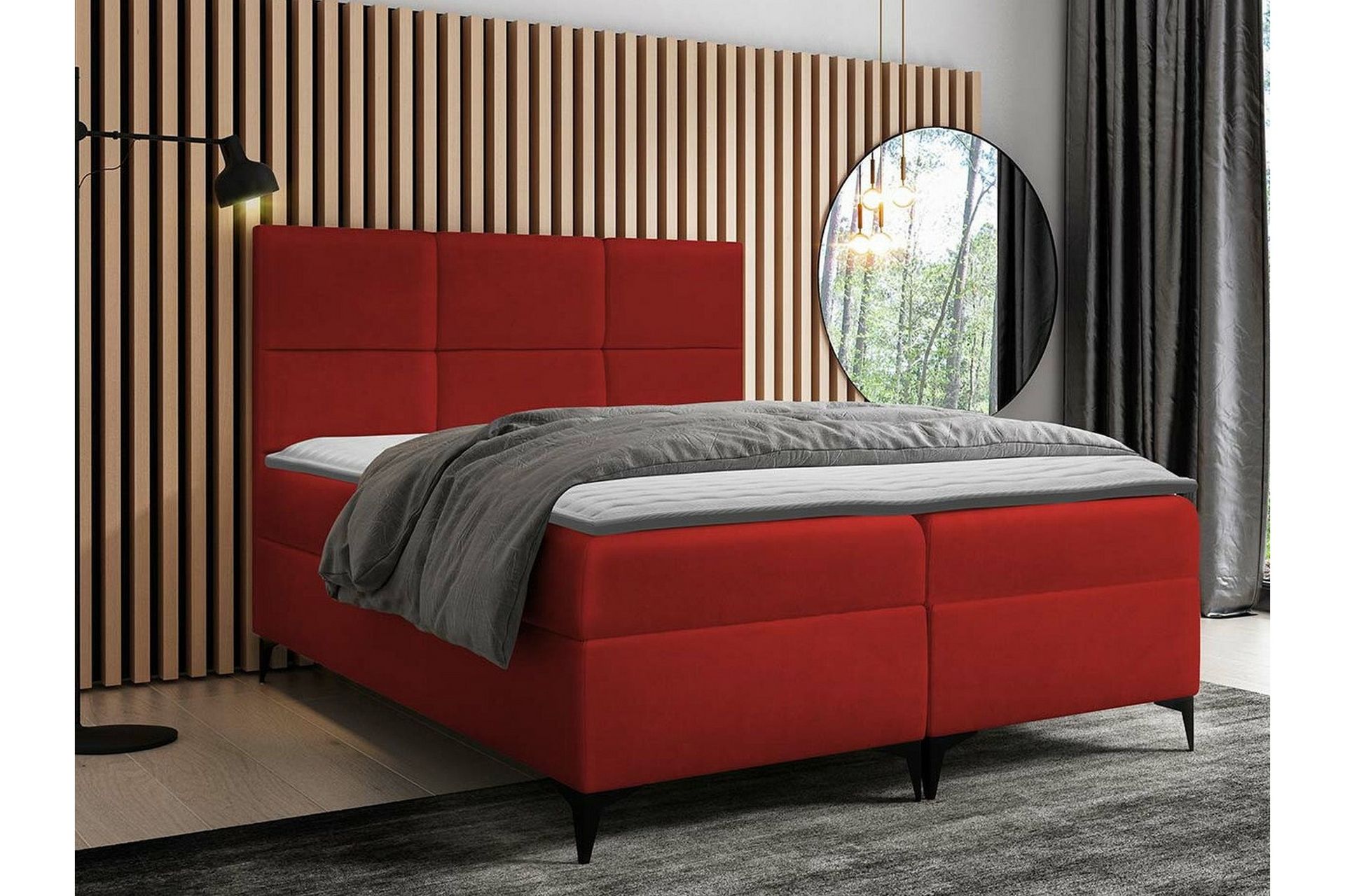 Boisdale Sengeramme 180x200 cm - Mørkerød - Møbler - Senger - Sengeramme & sengestamme