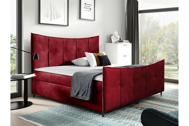 Boisdale Sengeramme 180x200 cm - Mørkerød - Møbler - Senger - Sengeramme & sengestamme