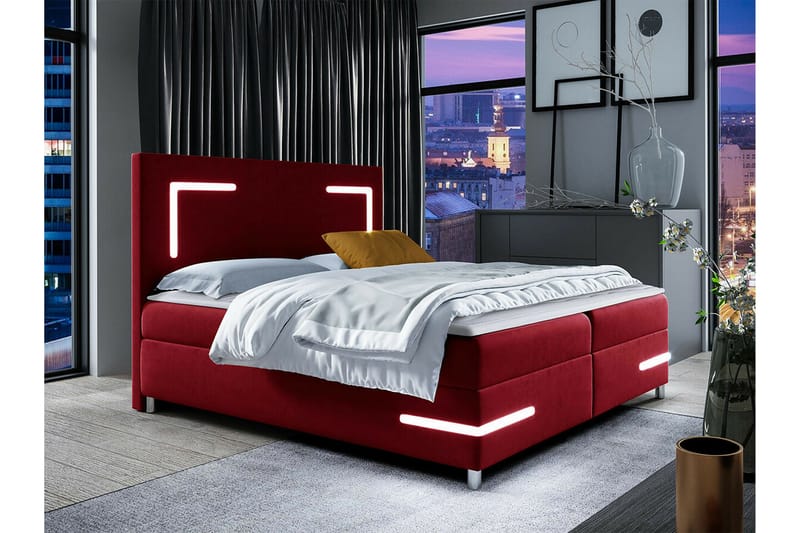 Boisdale Sengeramme 180x200 cm - Mørkerød - Møbler - Senger - Sengeramme & sengestamme