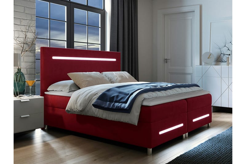 Boisdale Sengeramme 180x200 cm - Rød - Møbler - Senger - Sengeramme & sengestamme