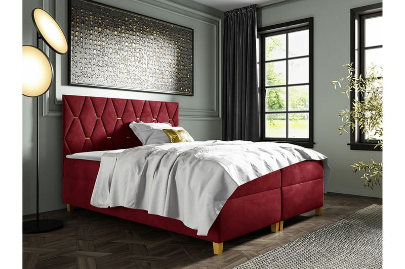 Boisdale Sengeramme 180x200 cm - Rød - Møbler - Senger - Sengeramme & sengestamme