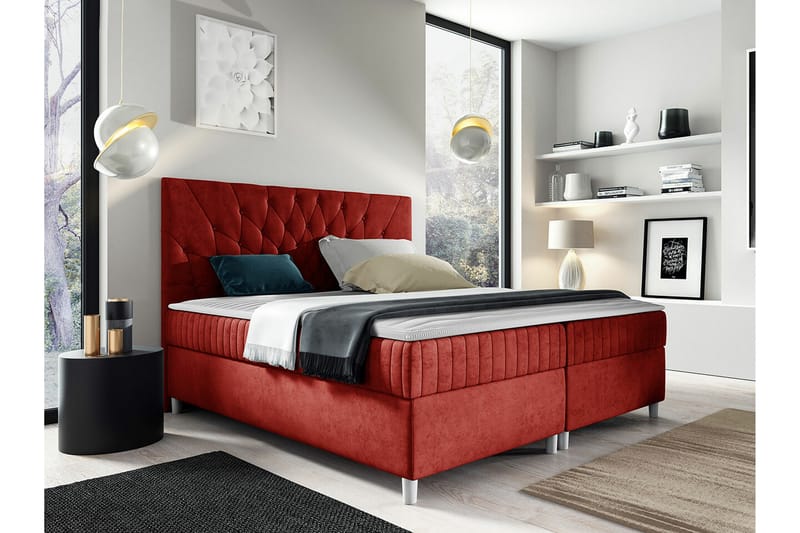 Boisdale Sengeramme 180x200 cm - Rød - Møbler - Senger - Sengeramme & sengestamme