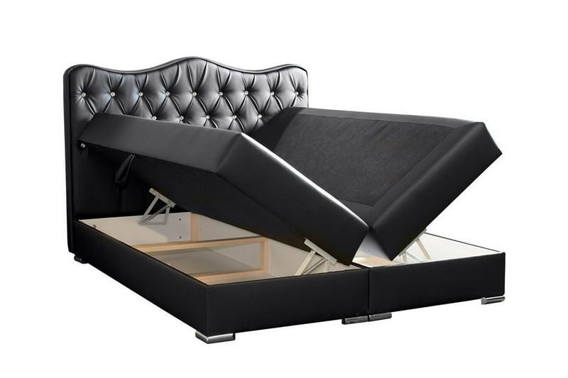 Boisdale Sengeramme 180x200 cm - Svart - Møbler - Senger - Sengeramme & sengestamme