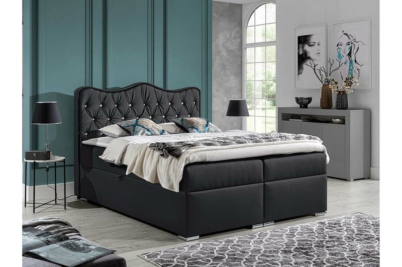 Boisdale Sengeramme 180x200 cm - Svart - Møbler - Senger - Sengeramme & sengestamme