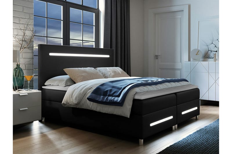 Boisdale Sengeramme 180x200 cm - Svart - Møbler - Senger - Sengeramme & sengestamme