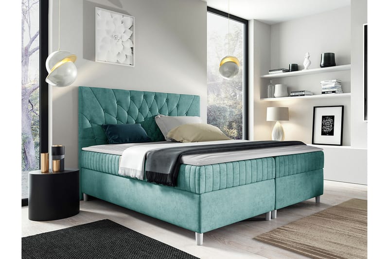 Boisdale Sengeramme 180x200 cm - Turkis - Møbler - Senger - Sengeramme & sengestamme