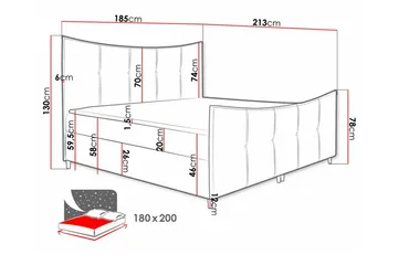 Boisdale Sengeramme 180x200 cm - Møbler - Senger - Sengeramme & sengestamme