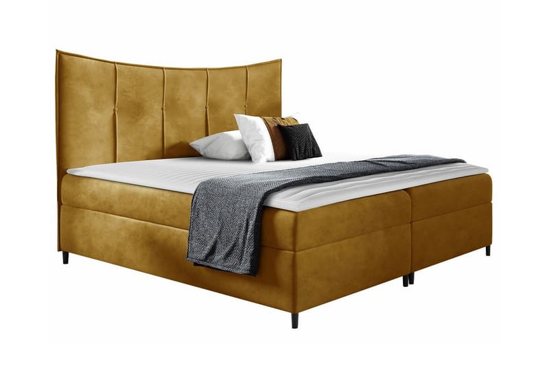Boisdale Sengeramme 200x200 cm - Gul - Møbler - Senger - Sengeramme & sengestamme