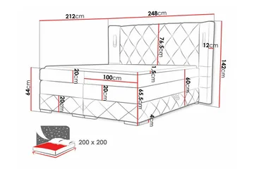 Boisdale Sengeramme 200x200 cm - Møbler - Senger - Sengeramme & sengestamme