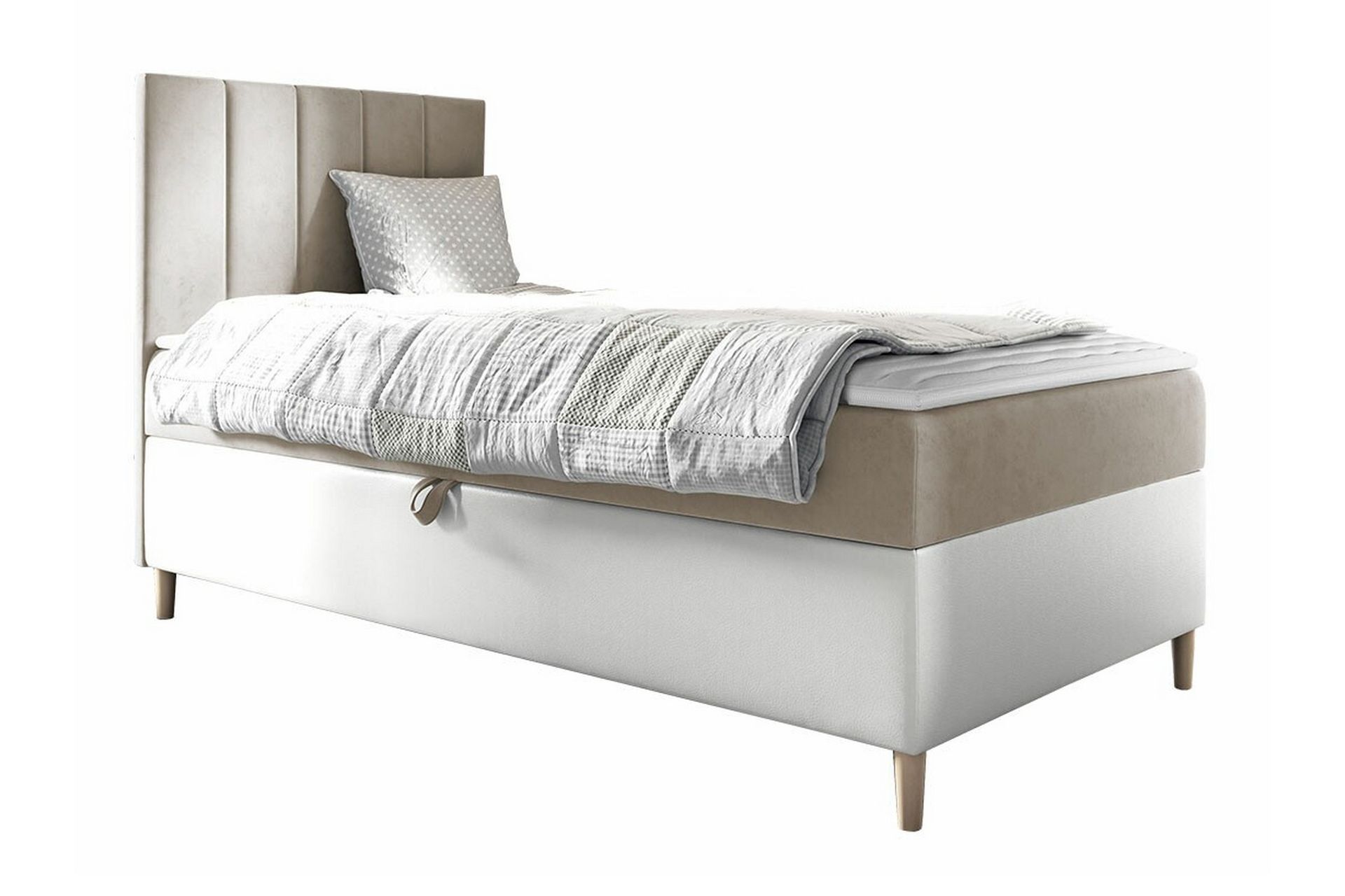 Boisdale Sengeramme 80x200 cm - Beige/Hvit - Møbler - Senger - Sengeramme & sengestamme