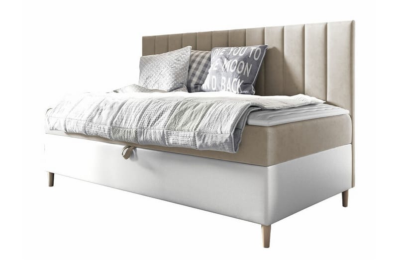 Boisdale Sengeramme 80x200 cm - Beige/Hvit - Møbler - Senger - Sengeramme & sengestamme
