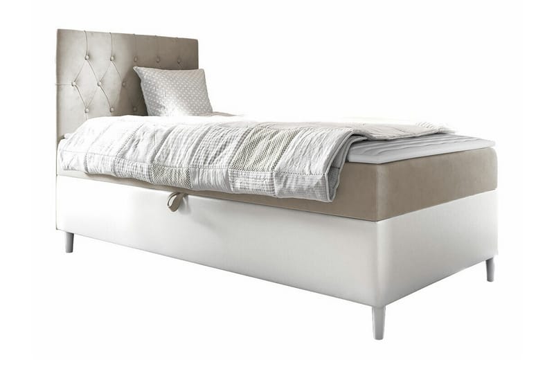 Boisdale Sengeramme 80x200 cm - Beige/Hvit - Møbler - Senger - Sengeramme & sengestamme