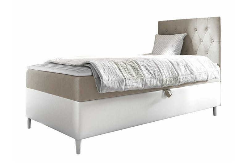 Boisdale Sengeramme 80x200 cm - Beige/Hvit - Møbler - Senger - Sengeramme & sengestamme
