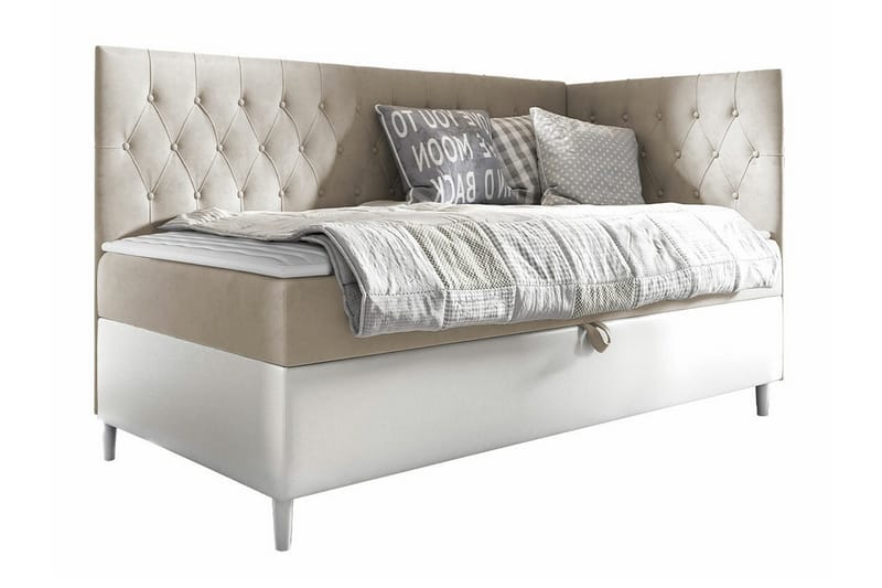 Boisdale Sengeramme 80x200 cm - Beige/Hvit - Møbler - Senger - Sengeramme & sengestamme