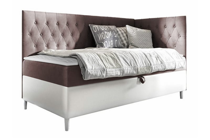 Boisdale Sengeramme 80x200 cm - Beige/Hvit - Møbler - Senger - Sengeramme & sengestamme