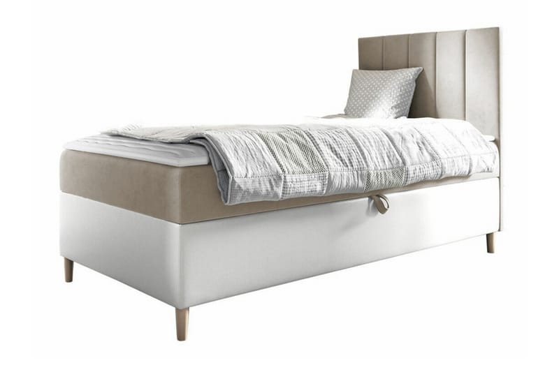 Boisdale Sengeramme 80x200 cm - Beige/Hvit - Møbler - Senger - Sengeramme & sengestamme