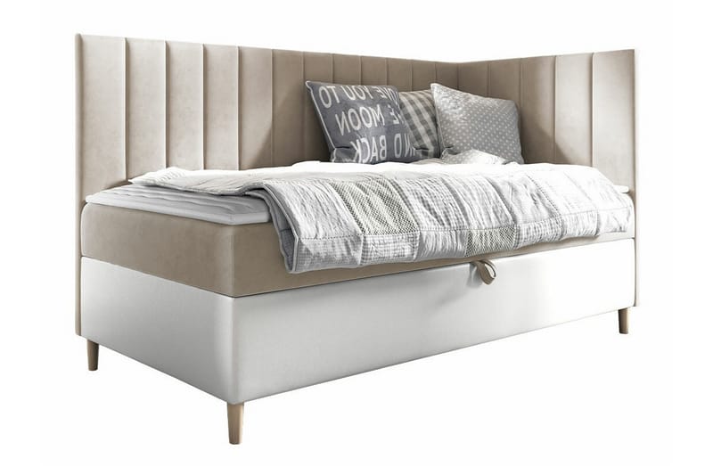 Boisdale Sengeramme 80x200 cm - Beige/Hvit - Møbler - Senger - Sengeramme & sengestamme