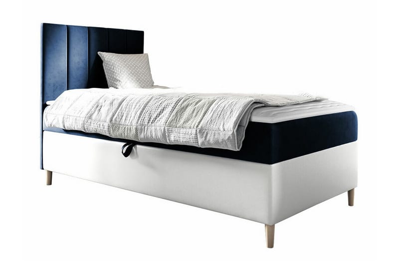 Boisdale Sengeramme 80x200 cm - Blå/Hvit - Møbler - Senger - Sengeramme & sengestamme