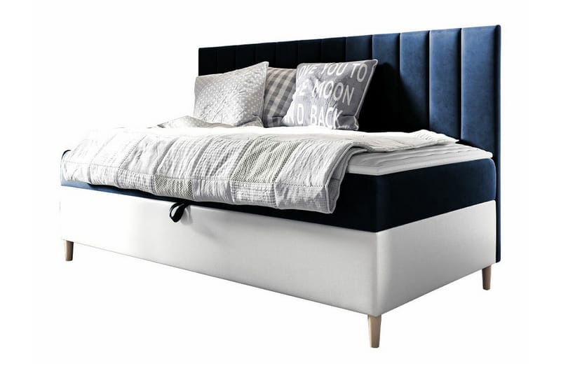 Boisdale Sengeramme 80x200 cm - Blå/Hvit - Møbler - Senger - Sengeramme & sengestamme