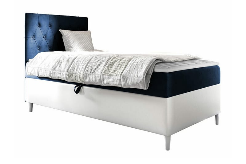 Boisdale Sengeramme 80x200 cm - Blå/Hvit - Møbler - Senger - Sengeramme & sengestamme