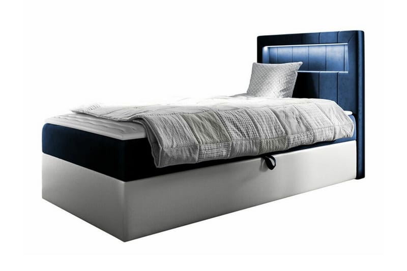 Boisdale Sengeramme 80x200 cm - Blå/Hvit - Møbler - Senger - Sengeramme & sengestamme