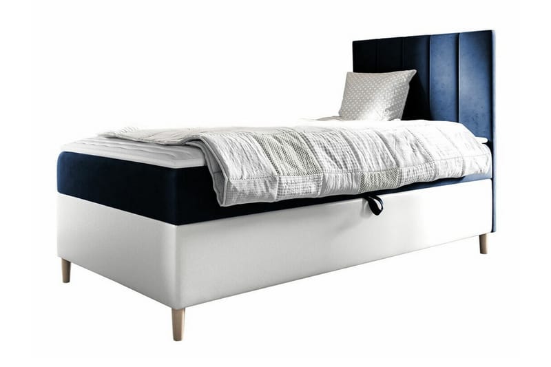 Boisdale Sengeramme 80x200 cm - Blå/Hvit - Møbler - Senger - Sengeramme & sengestamme