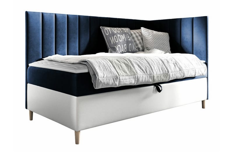 Boisdale Sengeramme 80x200 cm - Blå/Hvit - Møbler - Senger - Sengeramme & sengestamme