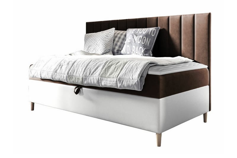 Boisdale Sengeramme 80x200 cm - Brun/Hvit - Møbler - Senger - Sengeramme & sengestamme