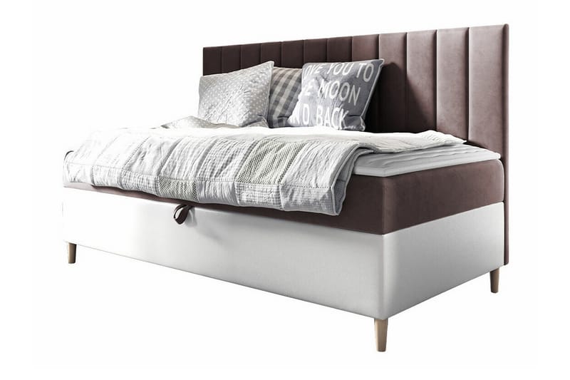Boisdale Sengeramme 80x200 cm - Brun/Hvit - Møbler - Senger - Sengeramme & sengestamme