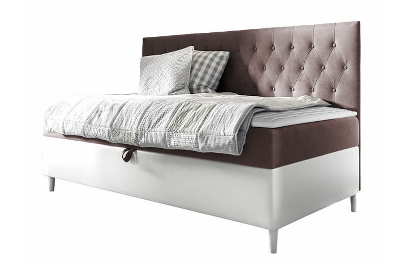 Boisdale Sengeramme 80x200 cm - Brun/Hvit - Møbler - Senger - Sengeramme & sengestamme