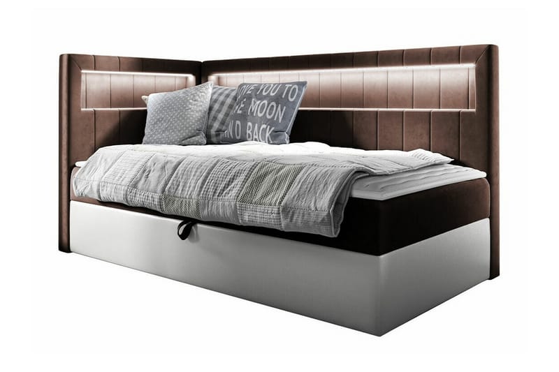Boisdale Sengeramme 80x200 cm - Brun/Hvit - Møbler - Senger - Sengeramme & sengestamme