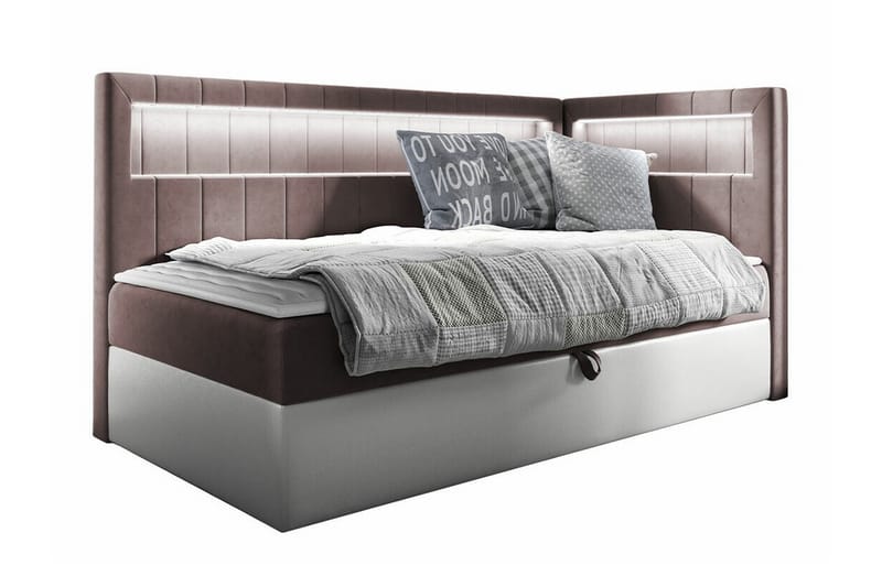 Boisdale Sengeramme 80x200 cm - Brun/Hvit - Møbler - Senger - Sengeramme & sengestamme