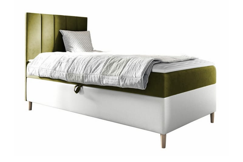 Boisdale Sengeramme 80x200 cm - Grønn/Hvit - Møbler - Senger - Sengeramme & sengestamme